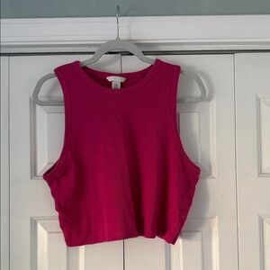H&M Fuchsia Sleeveless Crop Top